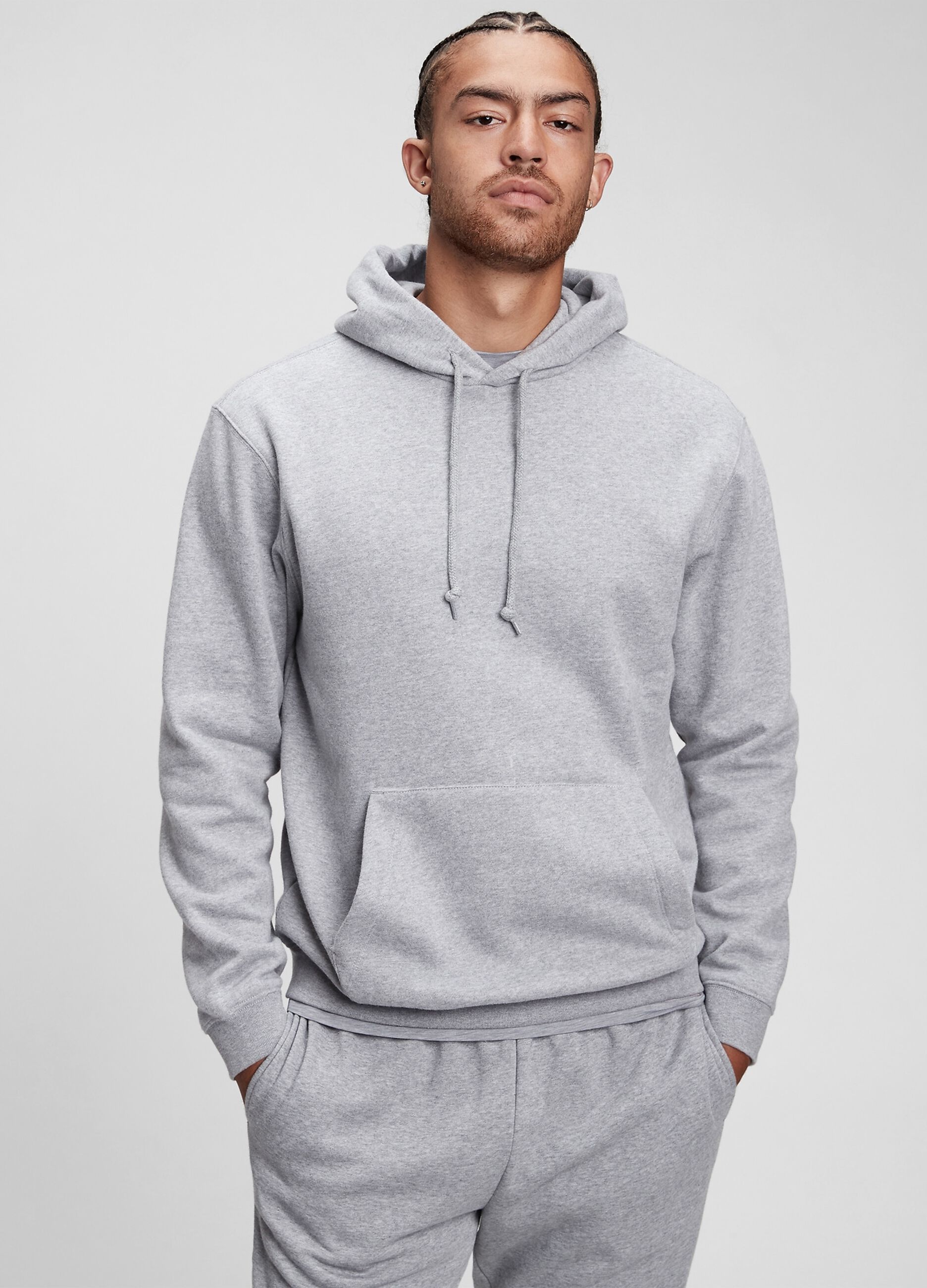 M&eacute;lange sweatshirt with hood