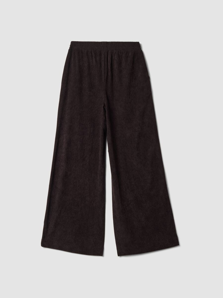 Braune Wide-Leg-Hose mit elastischem Bund_6