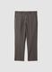 Pantaloni chino grigi in twill di cotone elasticizzato regular tapered fit_5