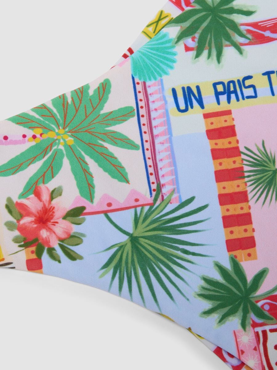 Bas de bikini multicolore en tissu extensible_5
