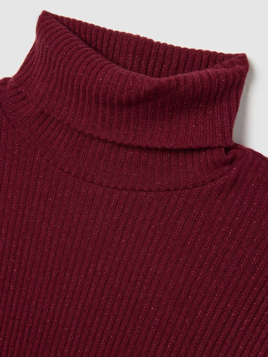 Crew neck top with long striped red sleeves regular fit_5
