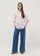 Blue wide-leg pure lyocell trousers, regular fit_0