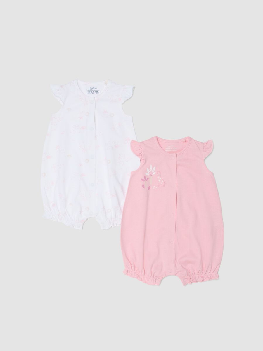 2-pack of multicolour pure cotton baby sleepsuits_0