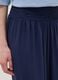 Weite blaue Hose aus reiner Viskose mit elastischem Bund, Regular Fit_3