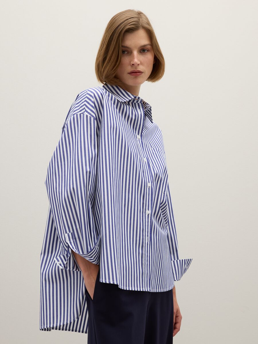 Blue Striped Cotton Shirt_2
