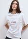 White pure cotton crew-neck T-shirt with print, relaxed fit_0
