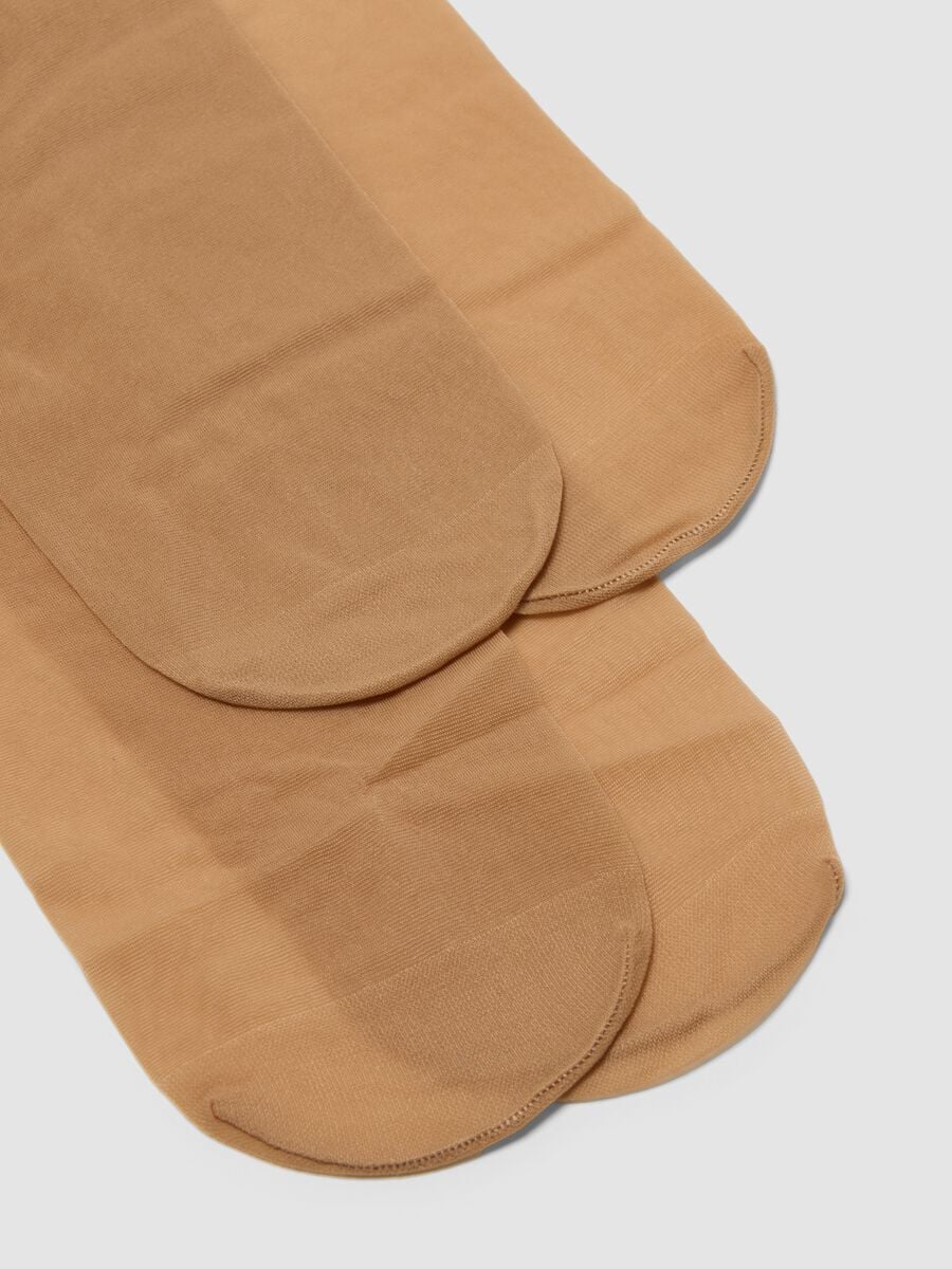 Bipack di collant beige in tessuto elasticizzato velato_2