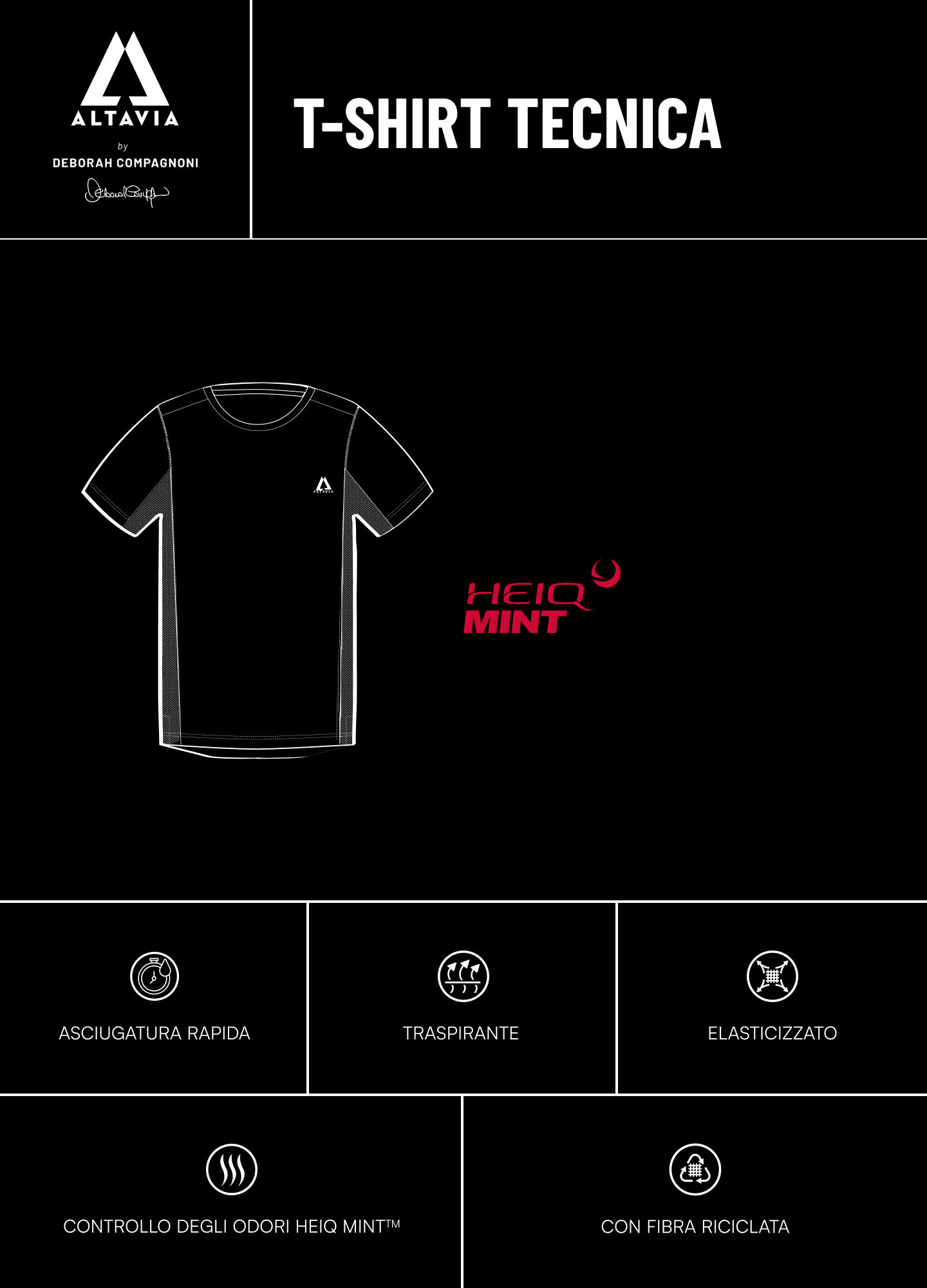 ALTAVIA WITH DEBORAH COMPAGNONI technical T-shirt