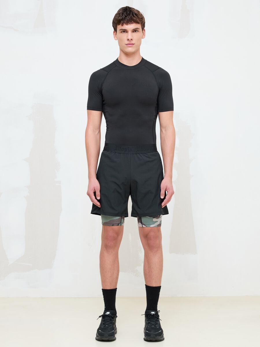 Technical Shorts Camo-Schwarz_4