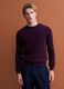 Purple pure wool crew-neck jumper, regular fit_0