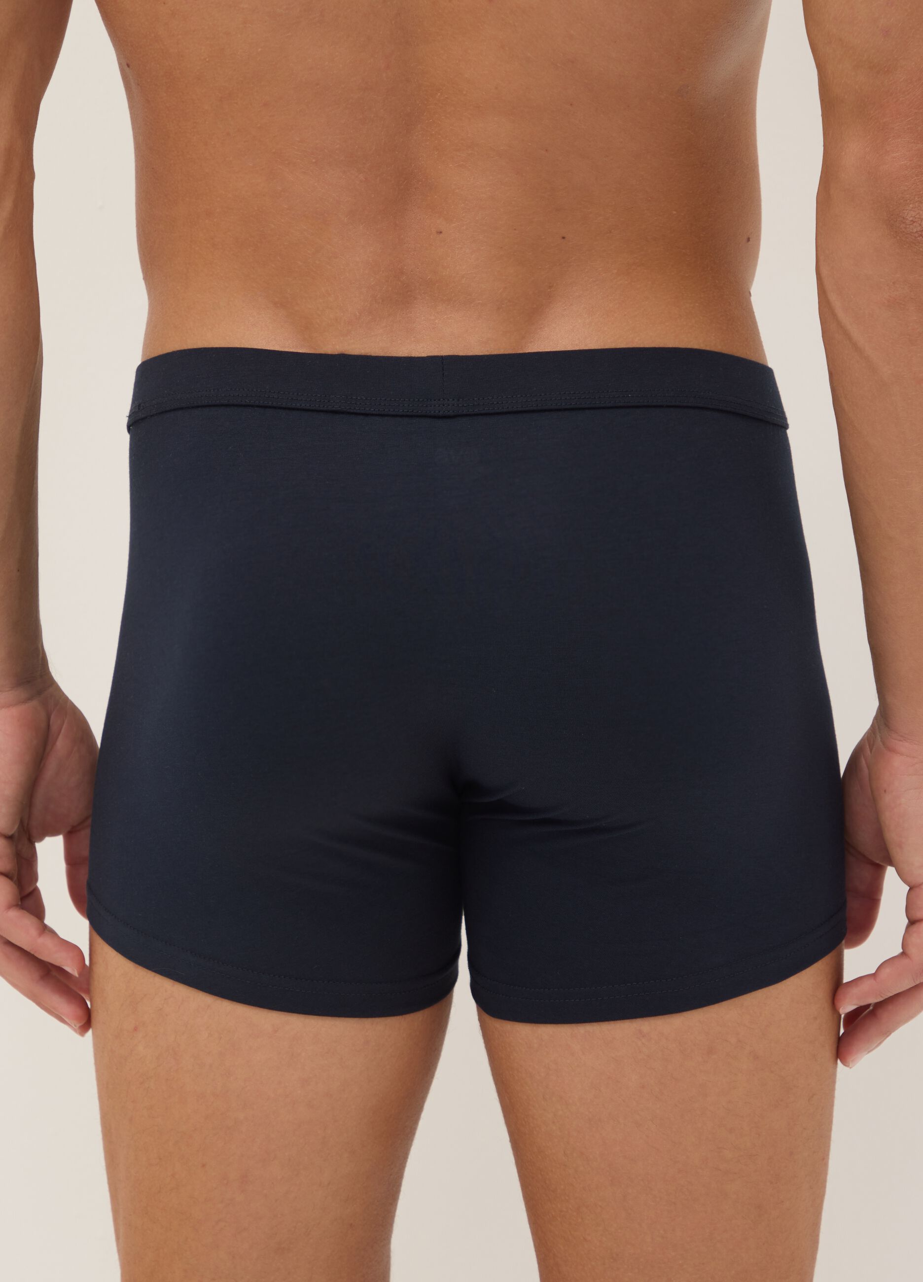 2-pack of blue stretch Supima cotton boxers