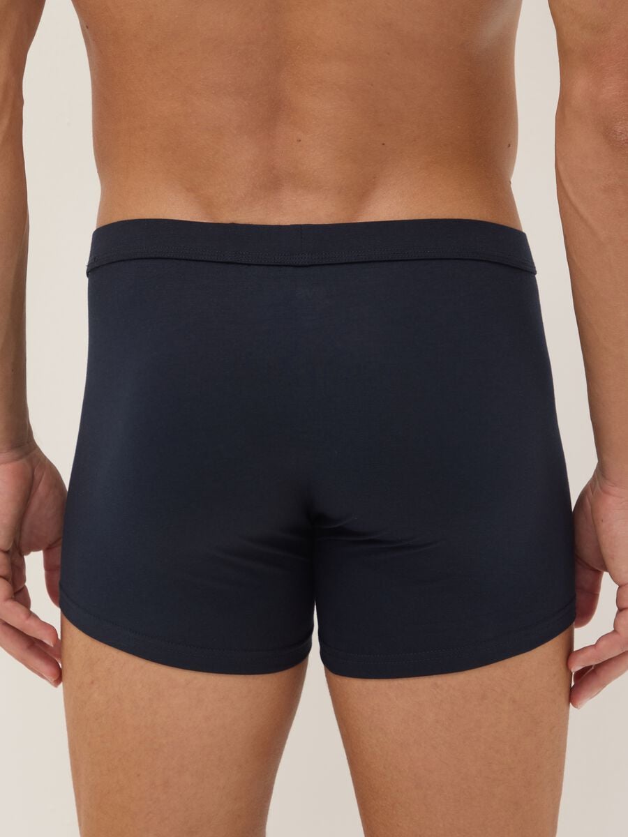 Pack de 2 boxers azuis em algod&atilde;o Supima el&aacute;stico_2
