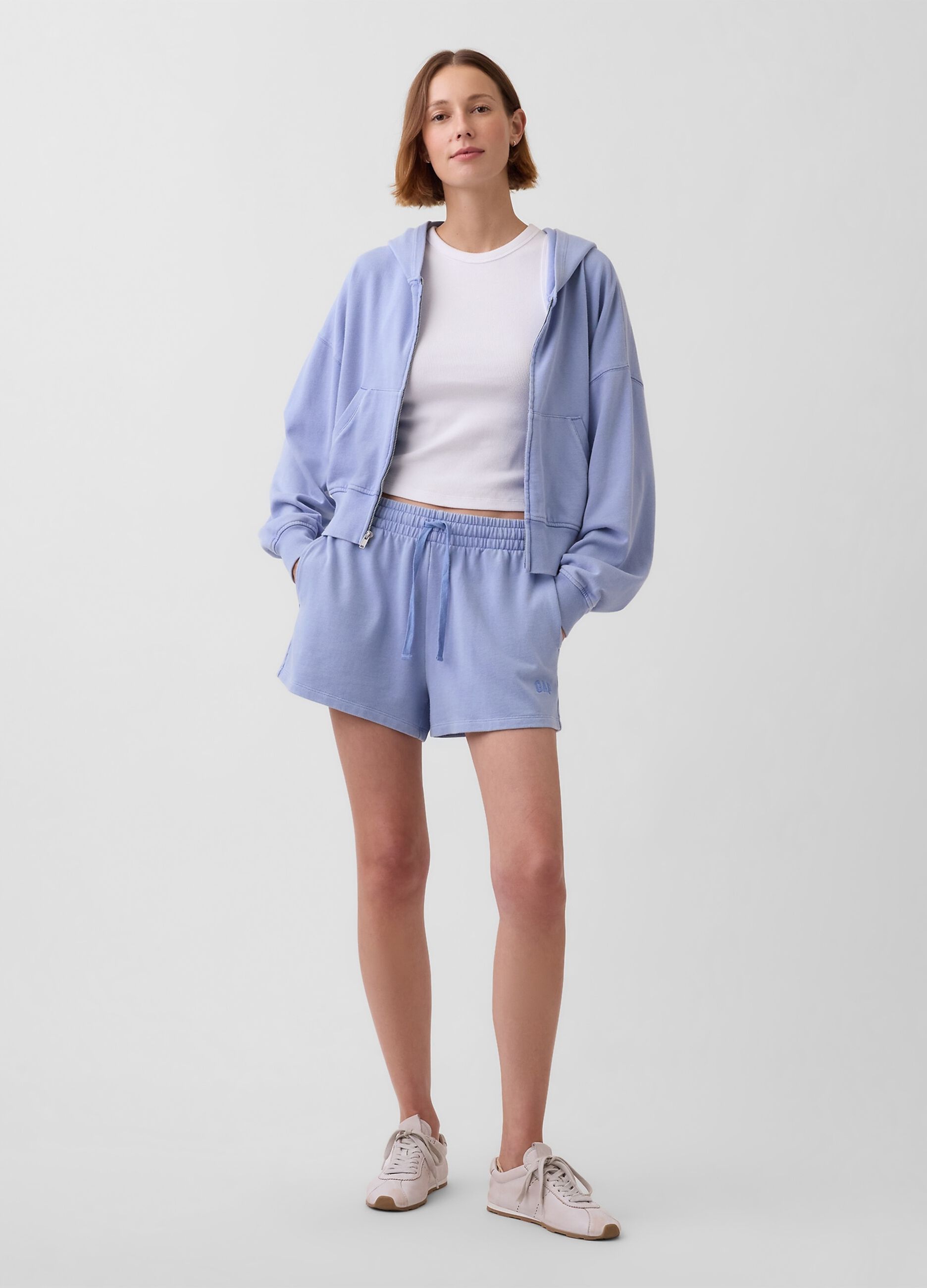 Shorts aus Baumwollmischung