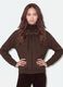 Brown hoodie with tied drawstring, relaxed fit_0