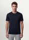 Schwarzes Slim-Fit T-Shirt aus Bio-Baumwolle mit kurzen &Auml;rmeln_0