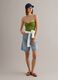 Green stretch one-piece swimsuit with removable straps_1