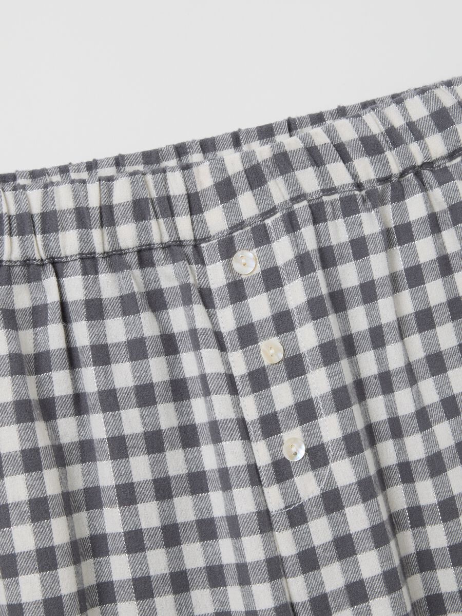 Multicolor plaid cotton and flannel pyjama trousers, regular fit_5