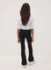 Black flared leggings in stretch cotton_2