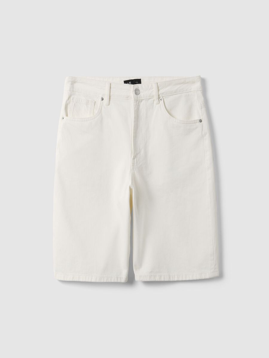 Baggy White Cotton Shorts_4