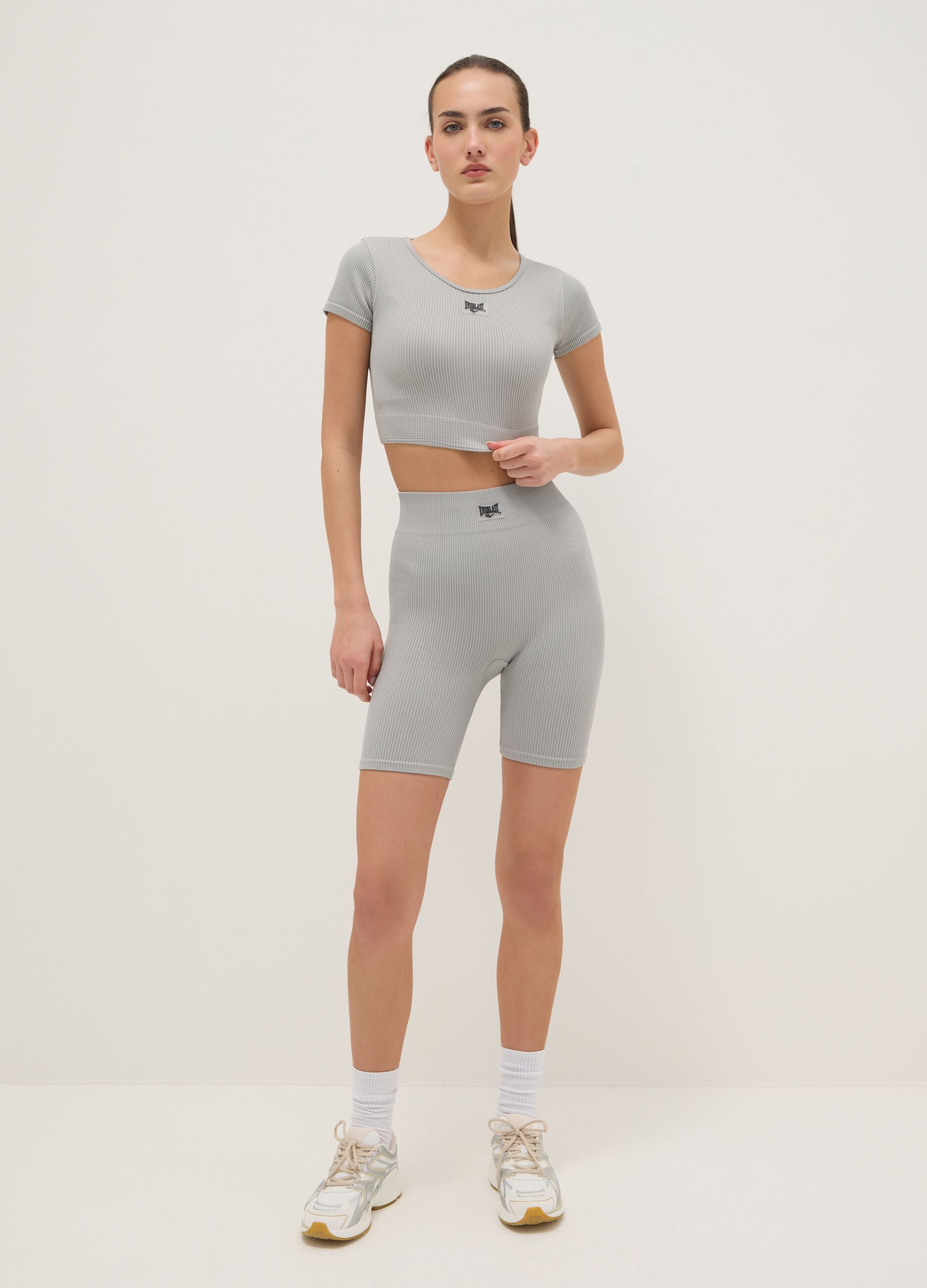 Grey Regular Fit Sports Shorts