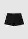 Girls&rsquo; black 100% cotton shorts with sparkly details_4