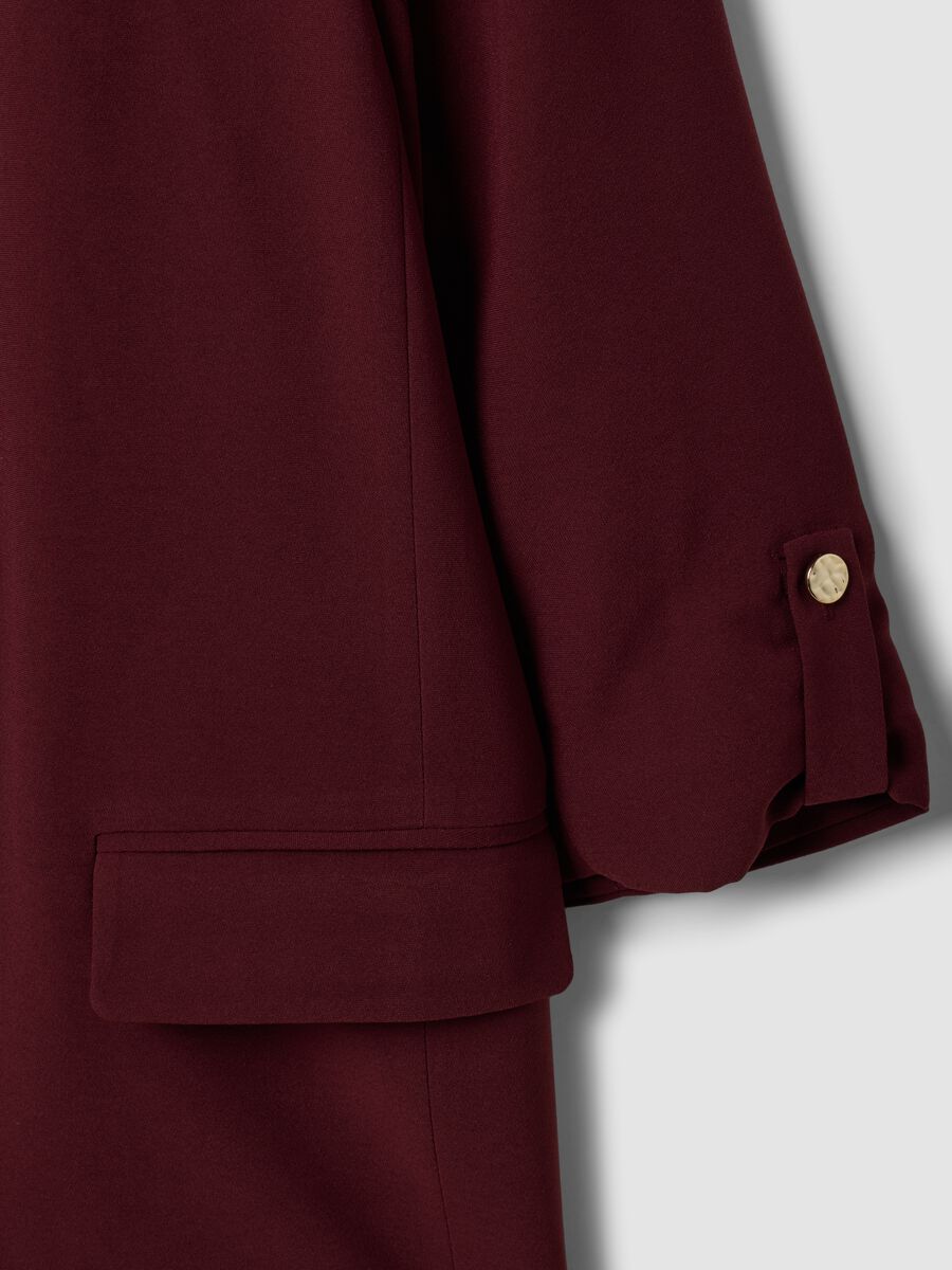 Red lined regular-fit blazer with classic lapels_5