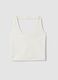 White stretch cotton tank top_4