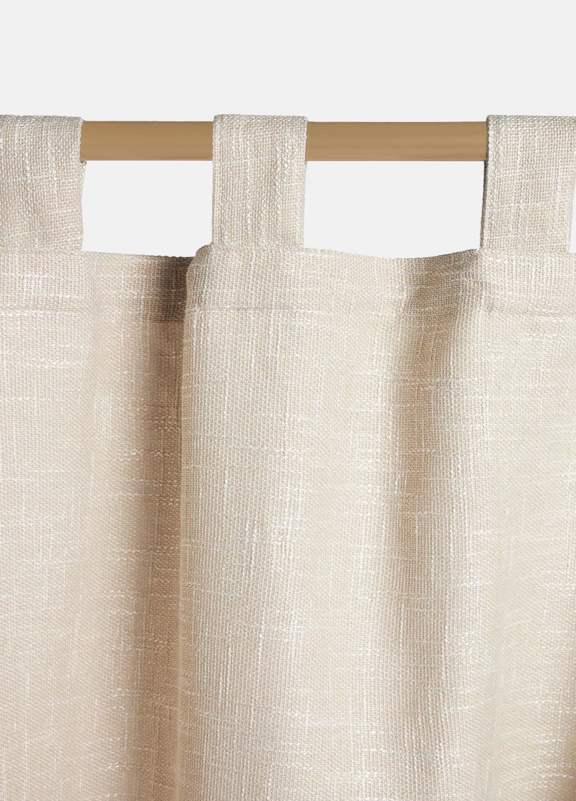 Fabric curtains with loops