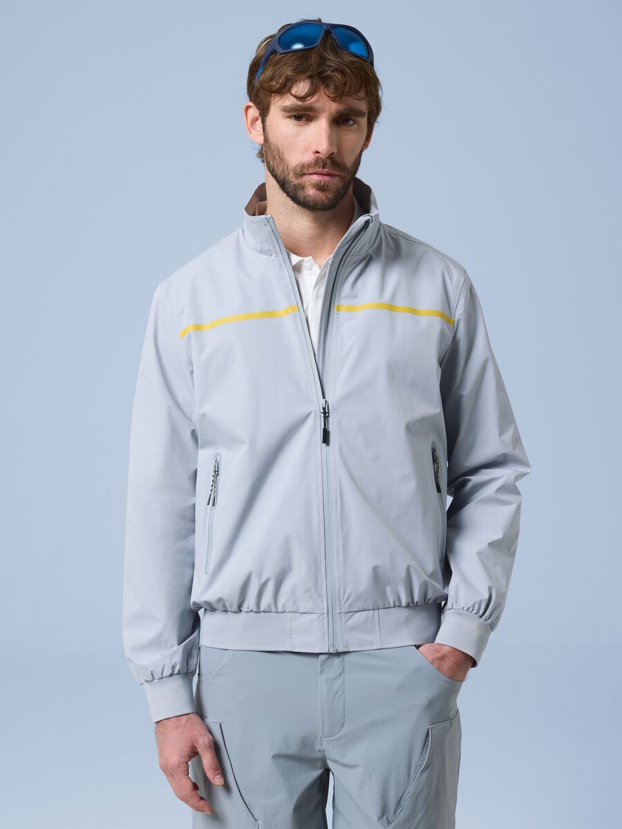 ALTAVIA SAILING grey windbreaker jacket with zip_0