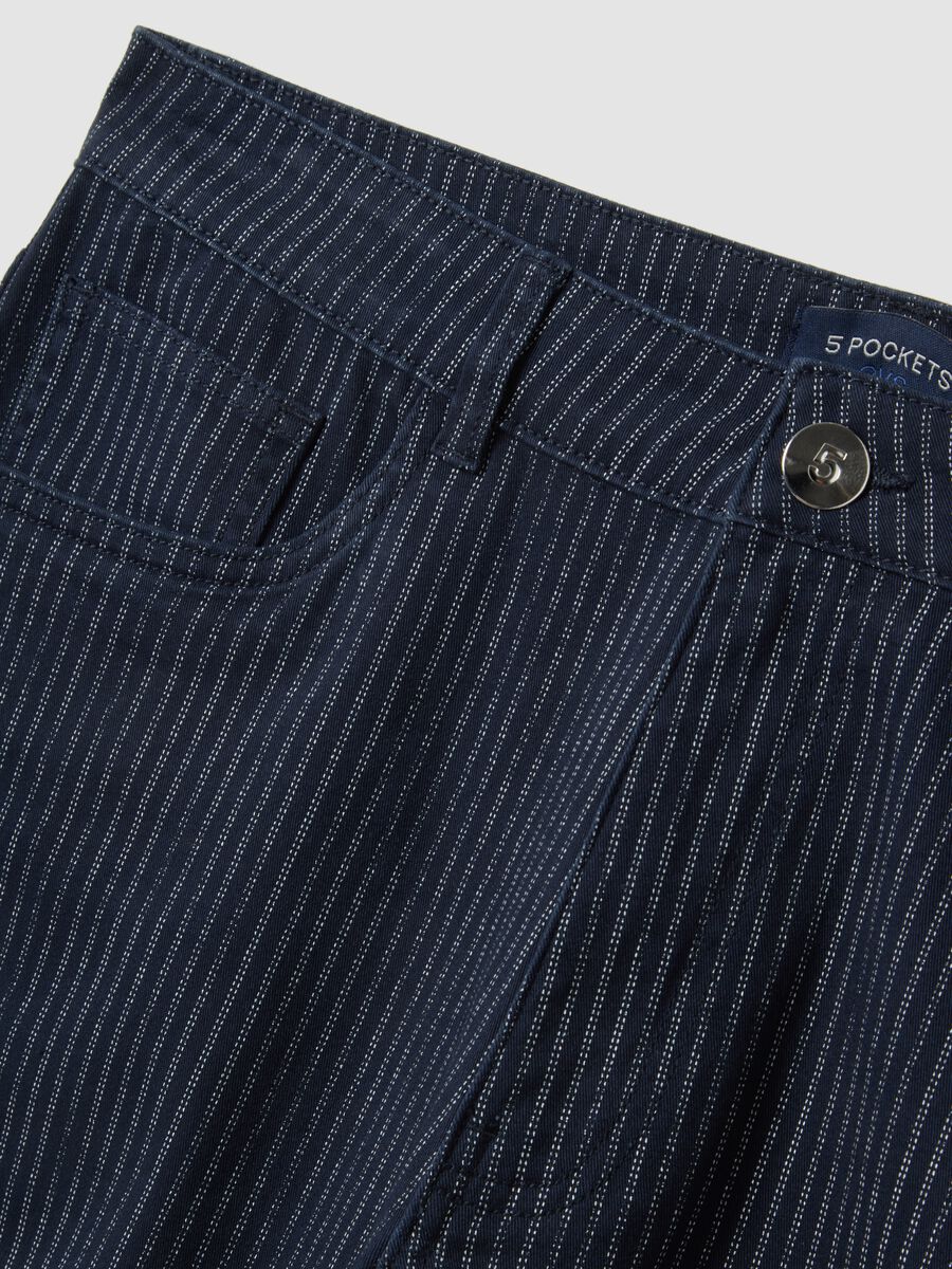 Blue stretch cotton shorts_6