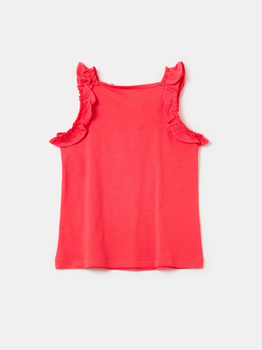 Tank top with halterneck with flounce_1
