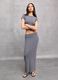 Vintage Grey Ribbed Long Skirt_3