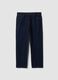 Blue pure cotton straight-fit jeans_0