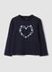 Blue organic cotton crew-neck T-shirt_0