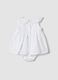White pure cotton baby girl romper with embroidery_1