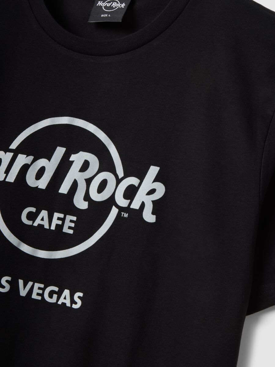 Black Hard Rock Cafe regular-fit pure cotton T-shirt_5
