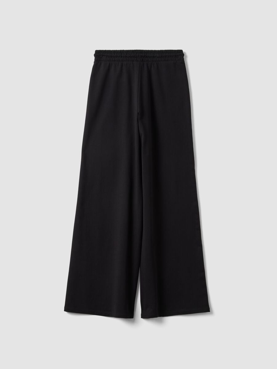 Black baggy-fit pure cotton jogger trousers_2