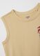Children's beige pure cotton sleeveless top regular fit_3