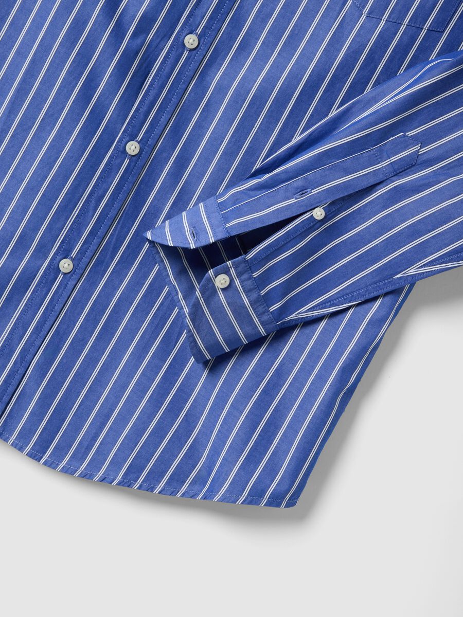 Multicolour striped pure cotton shirt, regular fit_5