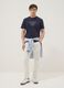 Blaues Kurzarm-T-Shirt aus reiner Baumwolle, Regular Fit_1
