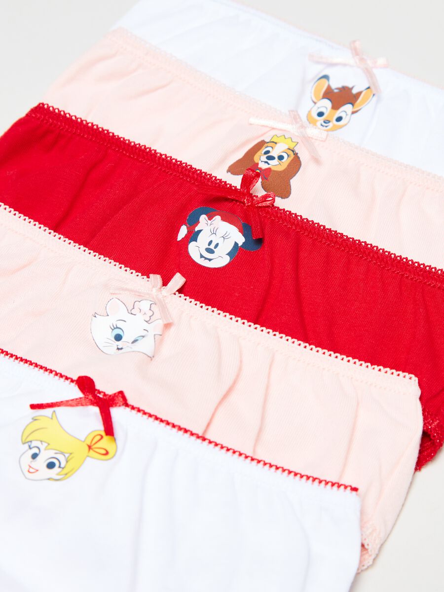 Set of five briefs with Christmas Minnie print_2