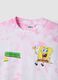 Camiseta multicolorida de algod&atilde;o puro, ajuste regular com estampado SpongeBob_5