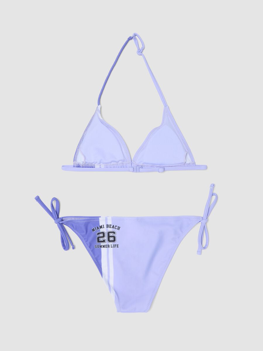 Purple stretch triangle bikini_1