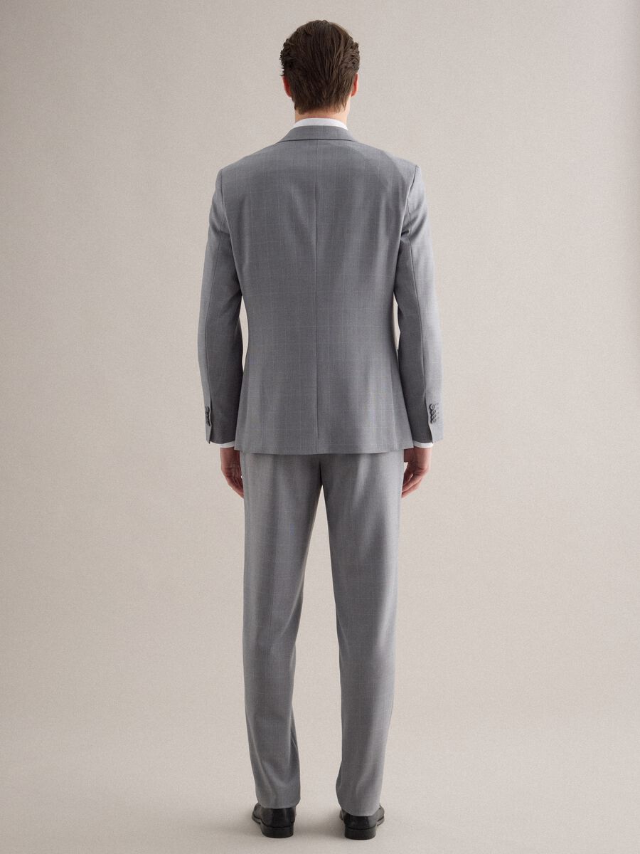 Grey Slim Fit Lined Suit_2