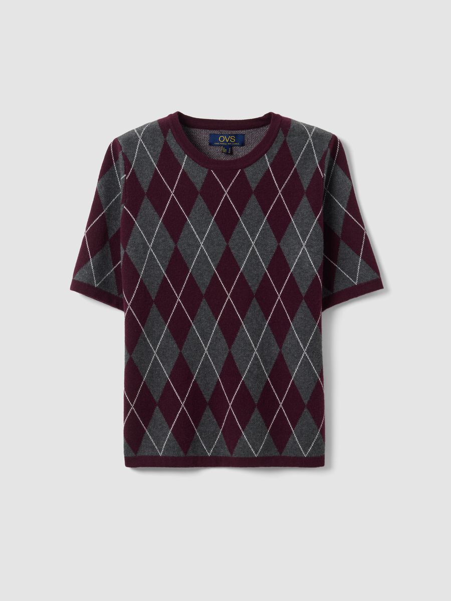 Maglia multicolor a rombi con girocollo regular fit_4