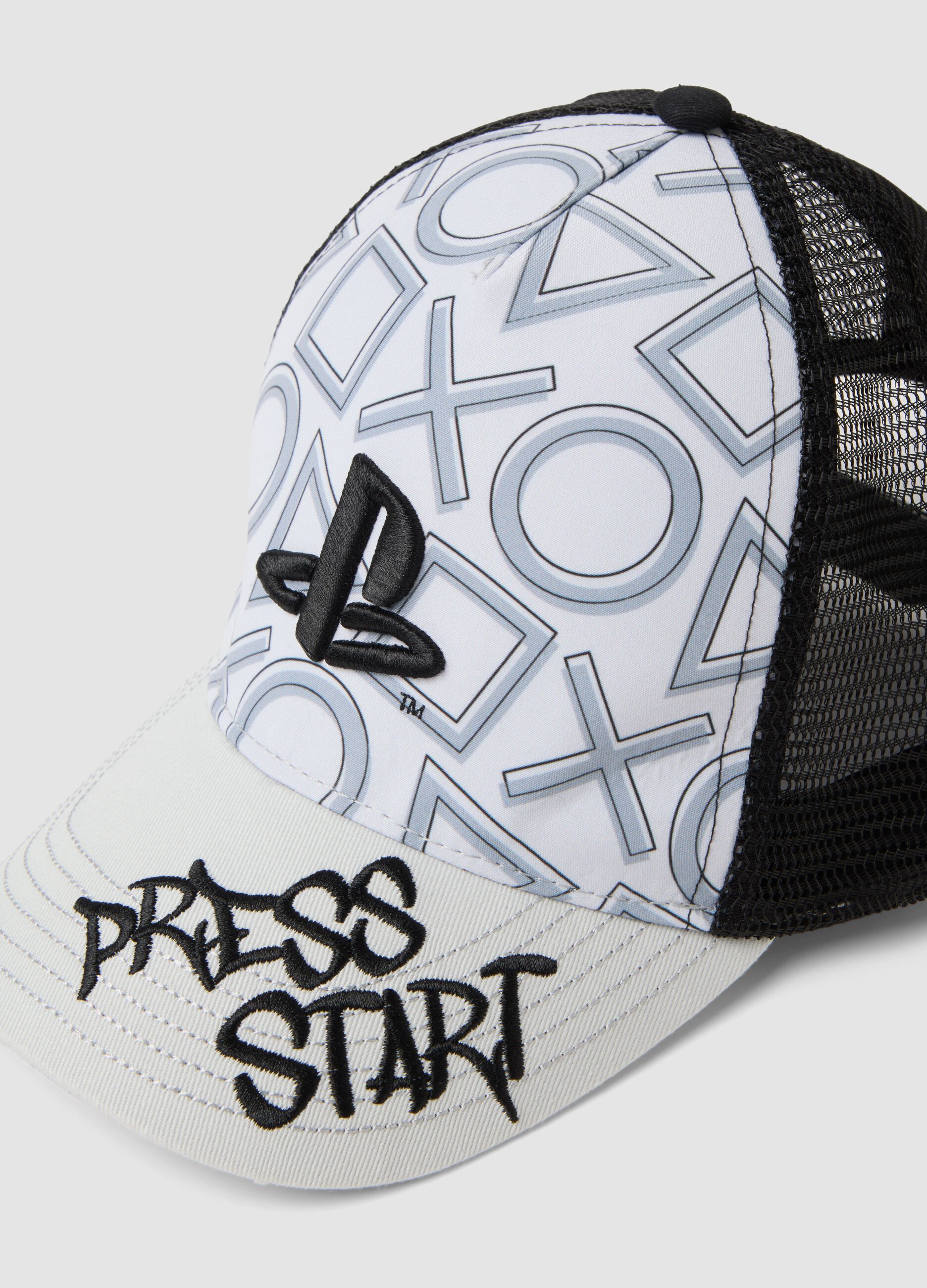 Black and white pure cotton baseball cap