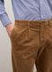 Brown cotton blend regular fit trousers_3