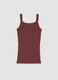 Red organic cotton crew-neck vest top_1