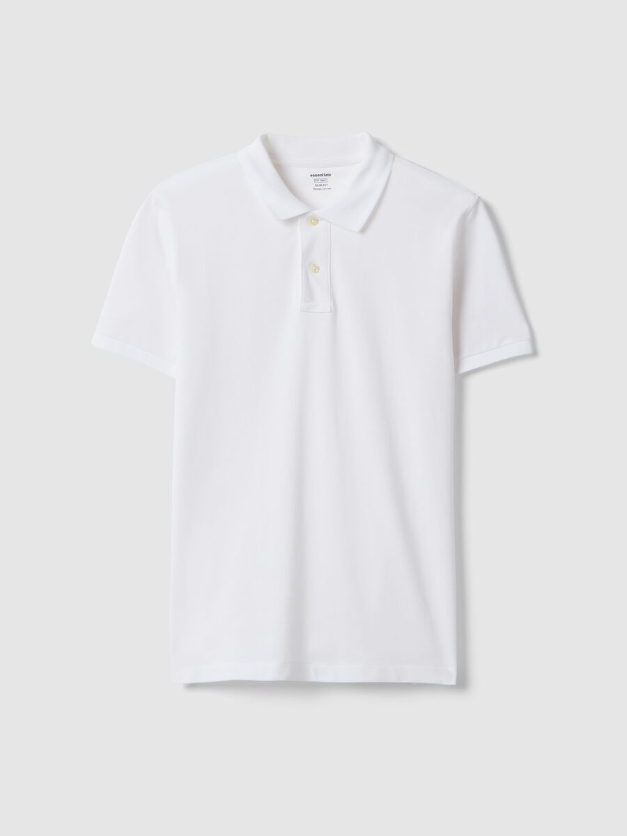 White Slim Fit Pure Cotton Polo_4