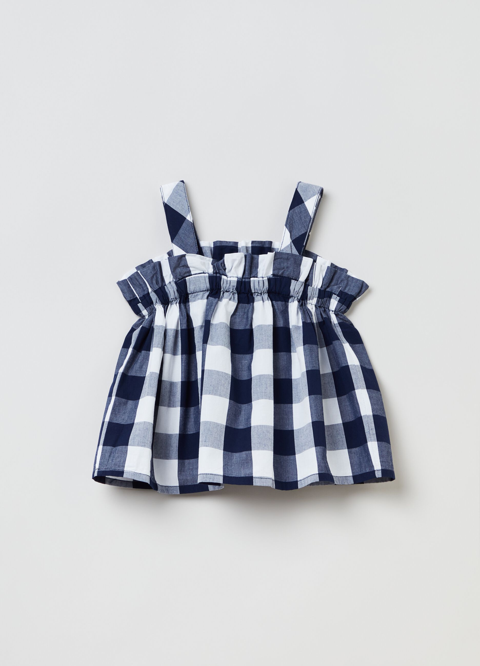 Tank top in gingham cotton